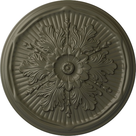 Ekena Millwork Luton Ceiling Medallion (Fits Canopies up to 3 1/2"), Hand-Painted Witch Hazel, 21"OD x 2"P CM21LUWHF